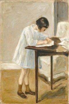  artist - la petite fille de l’artiste à la table 1923 Max Liebermann impressionnisme allemand